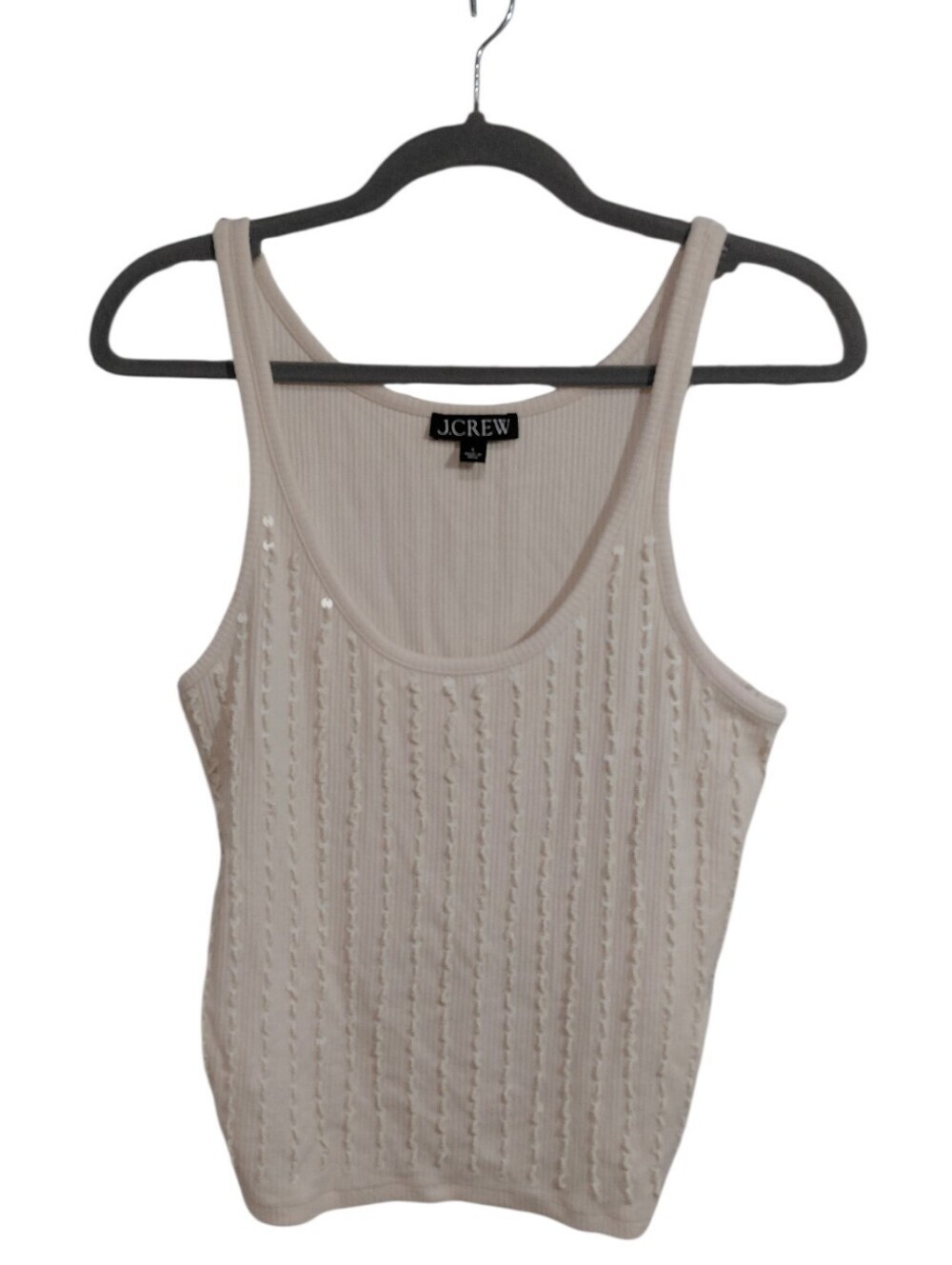 J. Crew Beige Knit Scoop Neck Tank